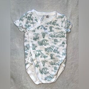 Janie and Jack safari print onesie, size 3-6 mos